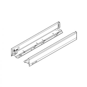 Schubkasten-Bausatz, Legrabox, Zargenhöhe 90 mm, Systemhöhe M, mit Korpusschiene 40/70 kg Blumotion